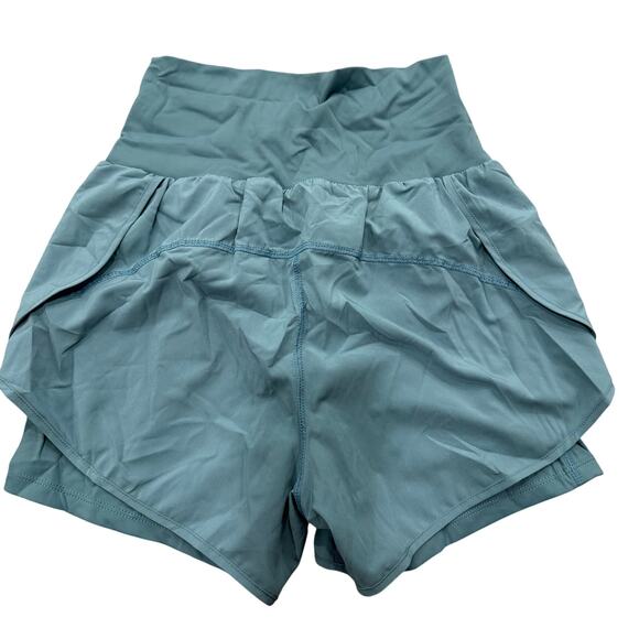 Halara Breezeful Super High Waist Pilates Yoga Shorts 3.5'' Mineral Blue S - Picture 3 of 7